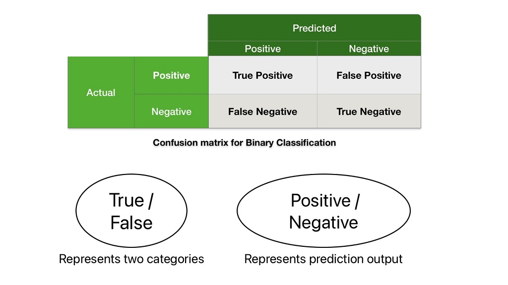 This image shows representation of true positive and true negative